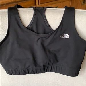 The North Face black racer back sports bra
